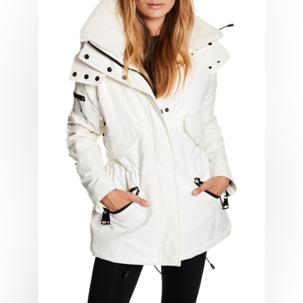 Sam. Rory Teddy Layer Parka Size Medium White